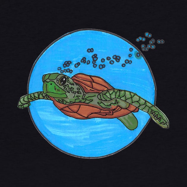 Sea Turtle Swimming by Joseph Baker